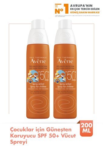 Avene 50 Faktör Tüm Ciltler İçin Leke Karşıtı Nemlendirici Yağsız Suya Dayanıklı Yüz ve Vücut Güneş Kremi 2x200 ml