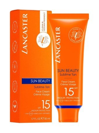 Lancaster 15 Faktör Tüm Ciltler İçin Nemlendirici Suya Dayanıklı Yüz ve Vücut Güneş Kremi 50 ml
