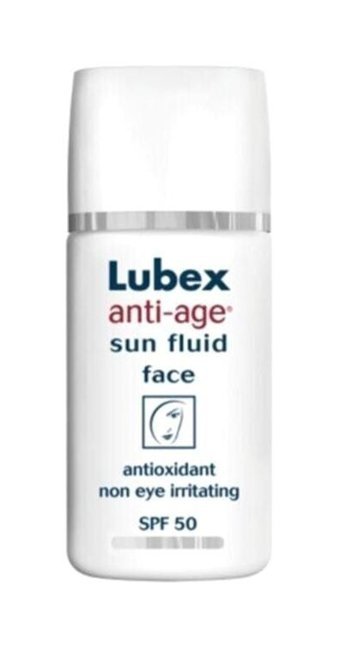 Lubex Anti-Age Sun Fluid 50 Faktör Tüm Ciltler İçin Nemlendirici Suya Dayanıklı Yüz Güneş Kremi 30 ml