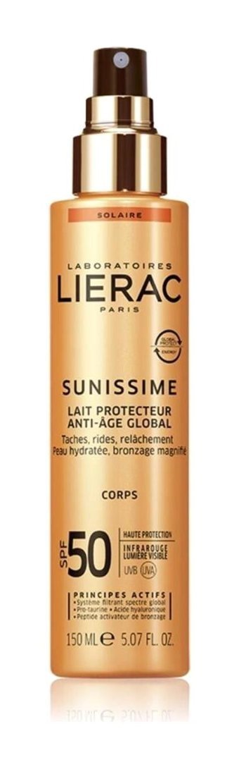 Lierac 50 Faktör Tüm Ciltler İçin Leke Karşıtı Nemlendirici Yağsız Suya Dayanıklı Yüz ve Vücut Güneş Kremi 150 ml