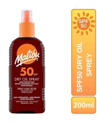 Malibu 50 Faktör Tüm Ciltler İçin Nemlendirici Suya Dayanıklı Yüz Güneş Kremi 200 ml