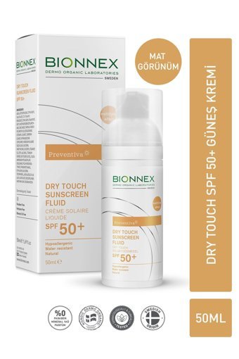 Bionnex 50 Faktör Tüm Ciltler İçin Leke Karşıtı Nemlendirici Yağsız Suya Dayanıklı Yüz ve Vücut Güneş Kremi 50 ml