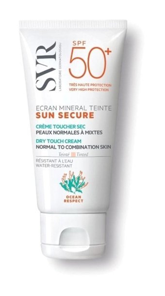 Svr Sun Secure Renkli 50 Faktör Tüm Ciltler İçin Nemlendirici Kapatıcılı Suya Dayanıklı Yüz Güneş Kremi 60 ml