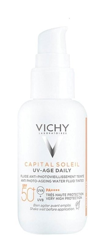 Vichy 50 Faktör Tüm Ciltler İçin Leke Karşıtı Nemlendirici Suya Dayanıklı Yüz Güneş Kremi 40 ml
