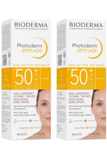 Bioderma Photoderm Spot 50 Faktör Tüm Ciltler İçin Nemlendirici Suya Dayanıklı Yüz Güneş Kremi 2x40 ml