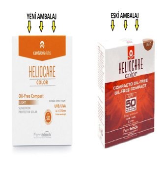 Heliocare Compact 50 Faktör Tüm Ciltler İçin Leke Karşıtı Nemlendirici Yağsız Suya Dayanıklı Yüz ve Vücut Güneş Kremi 10 ml