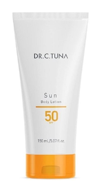Farmasi Sun 50 Faktör Tüm Ciltler İçin Leke Karşıtı Nemlendirici Yağsız Suya Dayanıklı Yüz ve Vücut Güneş Losyonu 150 ml