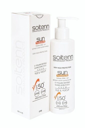 Soi̇tenn 50 Faktör Hassas Ciltler İçin Nemlendirici Suya Dayanıklı Yüz Güneş Kremi 50 ml