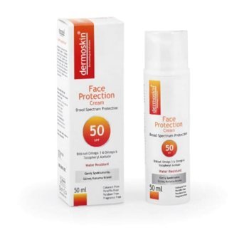 Dermoskin 50 Faktör Tüm Ciltler İçin Leke Karşıtı Nemlendirici Yağsız Suya Dayanıklı Yüz ve Vücut Güneş Kremi 50 ml