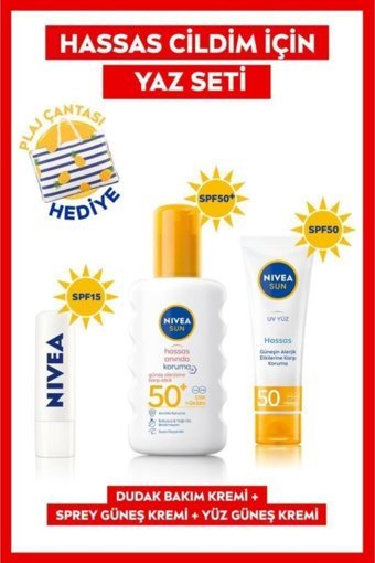 Nivea Sun 50 Faktör Tüm Ciltler İçin Leke Karşıtı Nemlendirici Yağsız Suya Dayanıklı Yüz Güneş Kremi 200 ml