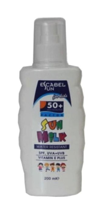 Escabel Sun 50 Faktör Tüm Ciltler İçin Nemlendirici Suya Dayanıklı Yüz ve Vücut Güneş Kremi 200 ml