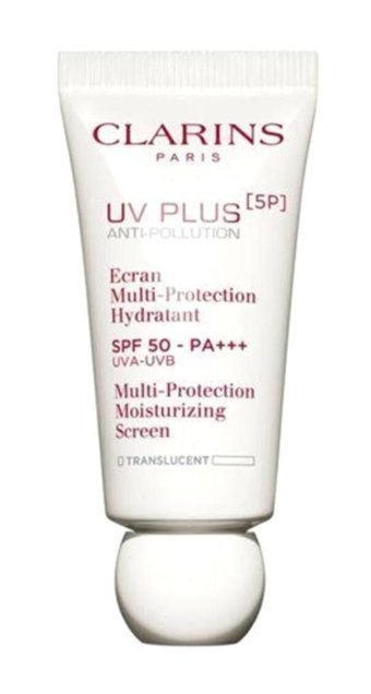 Clarins Uv Plus 50 Faktör Tüm Ciltler İçin Leke Karşıtı Nemlendirici Yağsız Suya Dayanıklı Yüz ve Vücut Güneş Kremi 30 ml