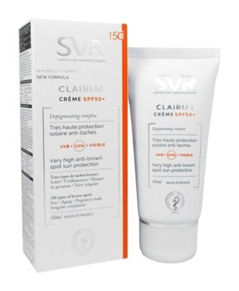 Svr Clai̇ri̇al Creme 50 Faktör Tüm Ciltler İçin Nemlendirici Suya Dayanıklı Yüz Güneş Kremi 50 ml
