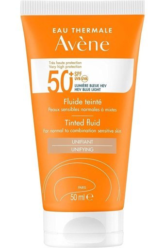 Avène Fluide Renkli 50 Faktör Normal Ciltler İçin Nemlendirici Kapatıcılı Suya Dayanıklı Yüz Güneş Kremi 50 ml