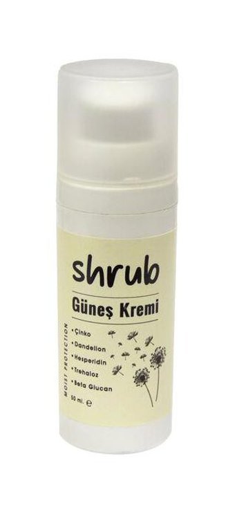 Shrub 50 Faktör Tüm Ciltler İçin Nemlendirici Suya Dayanıklı Yüz Güneş Kremi 50 ml