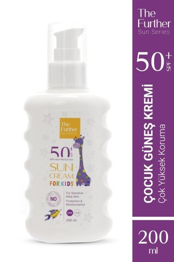 The Further 50 Faktör Tüm Ciltler İçin Leke Karşıtı Nemlendirici Yağsız Suya Dayanıklı Yüz ve Vücut Güneş Losyonu 200 ml