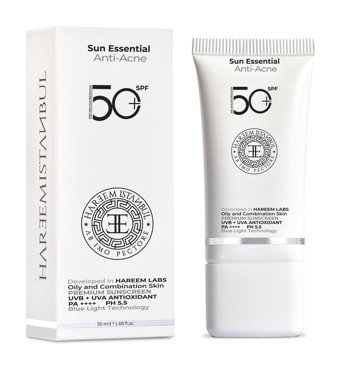 Hareem Sun 50 Faktör Tüm Ciltler İçin Leke Karşıtı Nemlendirici Yağsız Suya Dayanıklı Yüz ve Vücut Güneş Kremi 50 ml