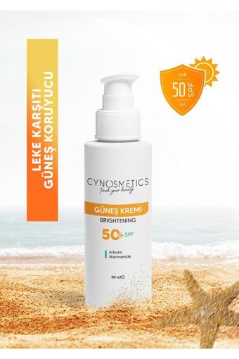 Cynosmetics 50 Faktör Tüm Ciltler İçin Leke Karşıtı Nemlendirici Yaşlanma Karşıtı Suya Dayanıklı Yüz Güneş Kremi 50 ml