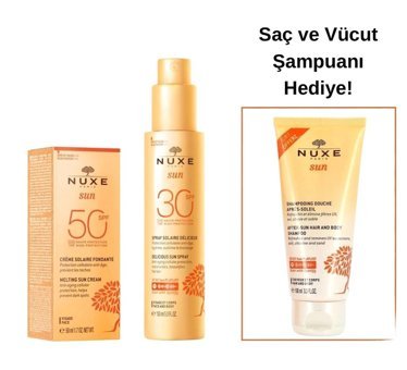 Nuxe 50 Faktör Tüm Ciltler İçin Nemlendirici Suya Dayanıklı Yüz ve Vücut Güneş Kremi 50 ml