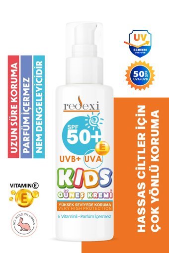 Redexi 50 Faktör Hassas Ciltler İçin Nemlendirici Suya Dayanıklı Yüz Güneş Kremi 100 ml