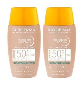 Bioderma Photoderm Nude Touch Light 50 Faktör Hassas Ciltler İçin Güneş Kremi 2x40 ml