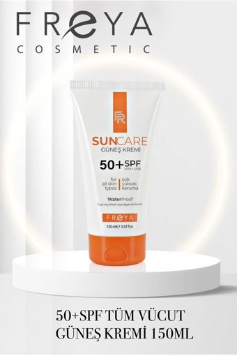 Freya Sun Care 50 Faktör Yağlı Ciltler İçin Leke Karşıtı Nemlendirici Suya Dayanıklı Yüz ve Vücut Güneş Kremi 150 ml