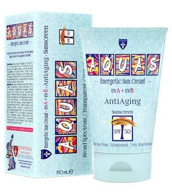 Aquas 50 Faktör Tüm Ciltler İçin Leke Karşıtı Nemlendirici Yağsız Suya Dayanıklı Yüz ve Vücut Güneş Kremi 150 ml