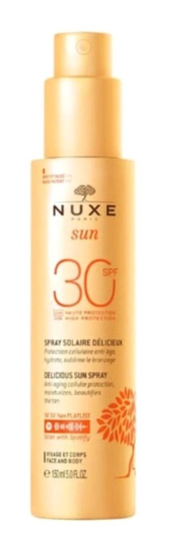 Nuxe 30 Faktör Tüm Ciltler İçin Leke Karşıtı Nemlendirici Yağsız Suya Dayanıklı Yüz ve Vücut Güneş Kremi 50 ml