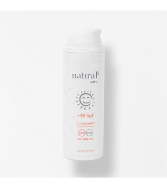 Natural Care 50 Faktör Tüm Ciltler İçin Nemlendirici Suya Dayanıklı Yüz Güneş Kremi 50 ml