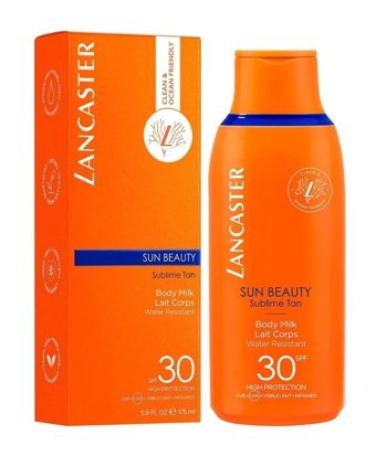 Lancaster Sun Beauty 30 Faktör Tüm Ciltler İçin Nemlendirici Aydınlatıcı Suya Dayanıklı Yüz Güneş Sütü 175 ml