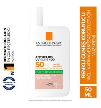 La Roche Posay 50 Faktör Hassas Ciltler İçin Leke Karşıtı Nemlendirici Yaşlanma Karşıtı Yağsız Suya Dayanıklı Yüz Güneş Kremi 50 ml
