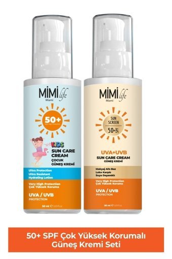 Mi̇mi̇li̇fe Mi̇ami̇ Miami 50 Faktör Tüm Ciltler İçin Nemlendirici Suya Dayanıklı Yüz Güneş Kremi 50 ml