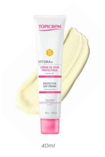 Topicrem Hydra+ Protective Day 50 Faktör Tüm Ciltler İçin Nemlendirici Suya Dayanıklı Yüz Güneş Kremi 40 ml