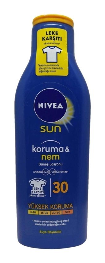 Nivea Sun 30 Faktör Tüm Ciltler İçin Leke Karşıtı Nemlendirici Suya Dayanıklı Yüz Güneş Losyonu 50 ml
