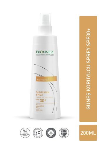 Bionnex 30 Faktör Tüm Ciltler İçin Nemlendirici Suya Dayanıklı Yüz ve Vücut Güneş Kremi 200 ml