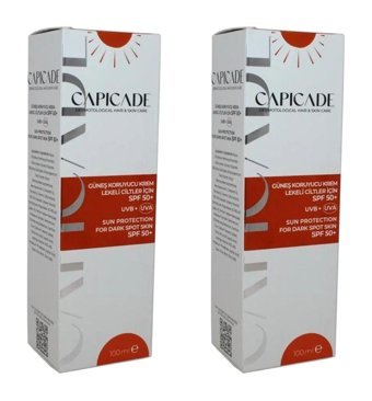 Capicade 50 Faktör Tüm Ciltler İçin Leke Karşıtı Nemlendirici Suya Dayanıklı Yüz Güneş Kremi 2x100 ml