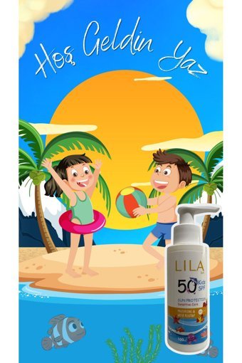 Lila Soft 50 Faktör Tüm Ciltler İçin Leke Karşıtı Nemlendirici Yağsız Suya Dayanıklı Yüz ve Vücut Güneş Kremi 100 ml
