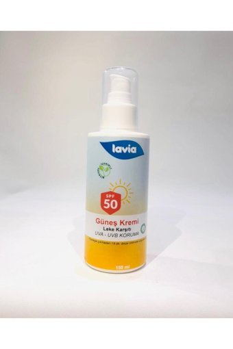 Lavıa 50 Faktör Tüm Ciltler İçin Nemlendirici Suya Dayanıklı Yüz Güneş Kremi 150 ml