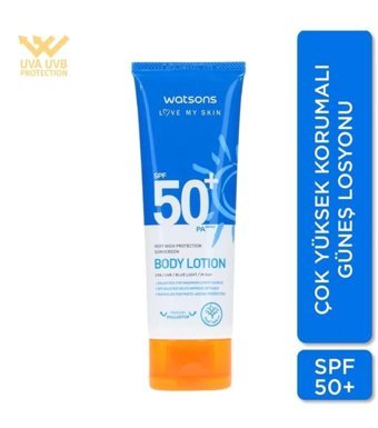 Watsons Body Lotıon 50 Faktör Tüm Ciltler İçin Leke Karşıtı Nemlendirici Yağsız Yüz Ve Vücut Güneş Losyonu 100 ml