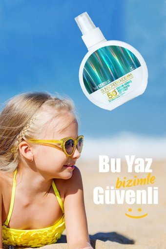 Mara Kids 50 Faktör Tüm Ciltler İçin Leke Karşıtı Nemlendirici Yağsız Suya Dayanıklı Yüz ve Vücut Güneş Kremi 50 ml