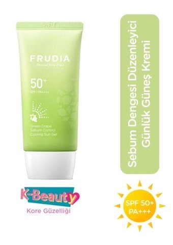 Frudia Green Grape 50 Faktör Tüm Ciltler İçin Nemlendirici Suya Dayanıklı Yüz Güneş Kremi 50 ml