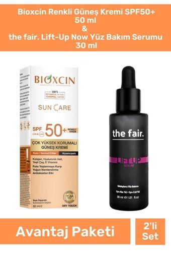 Bioxcin Renkli 50 Faktör Tüm Ciltler İçin Leke Karşıtı Nemlendirici Yağsız Suya Dayanıklı Yüz ve Vücut Güneş Kremi 50 ml