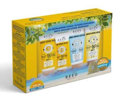 Bee'O Apicare 50 Faktör Tüm Ciltler İçin Leke Karşıtı Nemlendirici Yağsız Suya Dayanıklı Yüz ve Vücut Güneş Kremi 50 ml