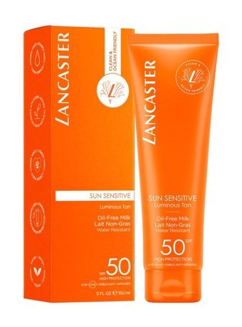 Lancaster 50 Faktör Hassas Ciltler İçin Nemlendirici Suya Dayanıklı Yüz Güneş Sütü 150 ml