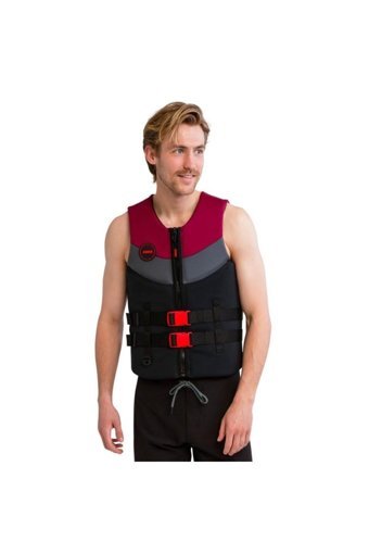 Jobe Neopren 50 Newton Fermuarlı Sertifikalı Profesyonel Yetişkin Bordo XXXL Can Yeleği