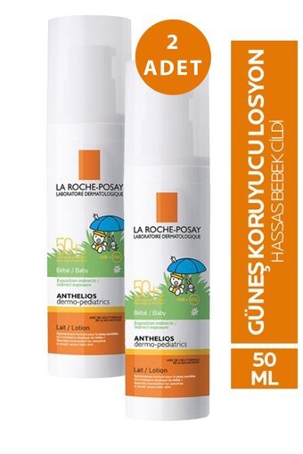 La Roche Posay Anthelios 50 Faktör Tüm Ciltler İçin Nemlendirici Suya Dayanıklı Yüz Güneş Kremi 2x50 ml