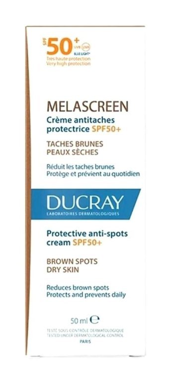 Ducray Melascreen 50 Faktör Kuru Ciltler İçin Leke Karşıtı Nemlendirici Suya Dayanıklı Yüz Güneş Kremi 50 ml