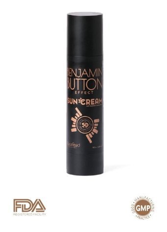 Benjamin Button Effect Button Effect 50 Faktör Tüm Ciltler İçin Nemlendirici Suya Dayanıklı Yüz Güneş Kremi 100 ml