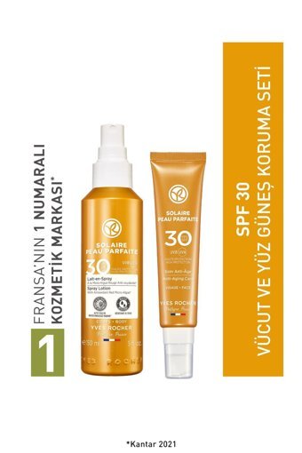 Yves Rocher 30 Faktör Tüm Ciltler İçin Leke Karşıtı Nemlendirici Yağsız Suya Dayanıklı Yüz Güneş Kremi 50 ml
