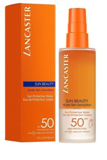 Lancaster Sun 50 Faktör Tüm Ciltler İçin Leke Karşıtı Nemlendirici Yağsız Suya Dayanıklı Yüz ve Vücut Güneş Kremi 150 ml